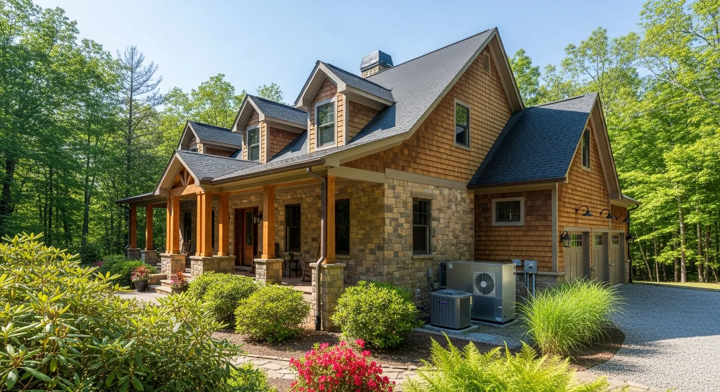 Exterior of a home for a residential furnace installation page